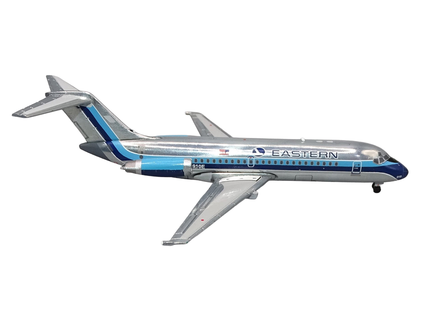 McDonnell Douglas DC-9-14 Commercial Aircraft "Eastern Air Lines" (N8910E) Silver with Blue Stripes 1/400 Diecast Model by V1:400