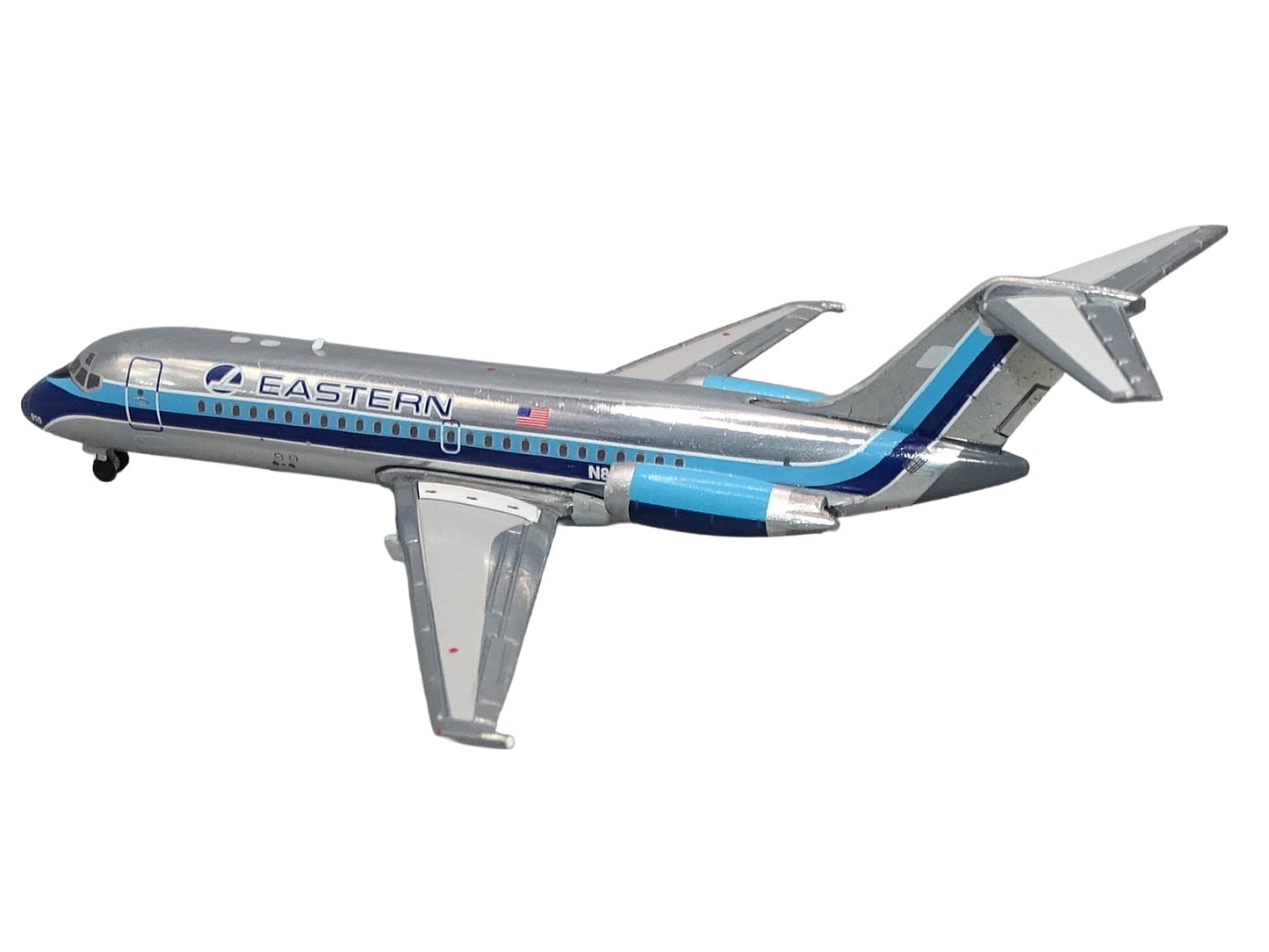 McDonnell Douglas DC-9-14 Commercial Aircraft "Eastern Air Lines" (N8910E) Silver with Blue Stripes 1/400 Diecast Model by V1:400