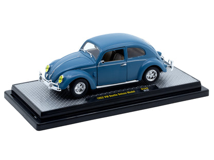 1952 Volkswagen Beetle Deluxe Model Matt Blue 1/24 Diecast Model Car - M2