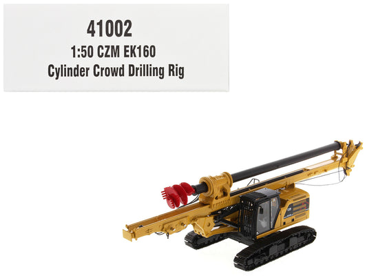 CZM EK160 Cylinder Crowd Drilling Rig Yellow "High Line" Series 1/50 T&y Diecast Model by T&y Diecast Masters