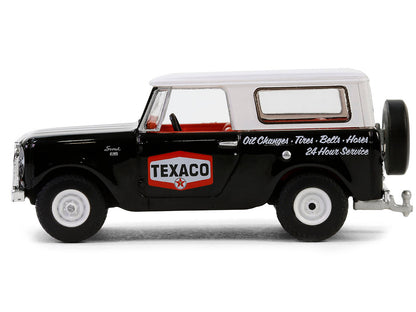 GreenLight 1963 Harvester Scout "Texaco" Black with White Top and Red Interior "Texaco Special Edition" Series 1 1/64 Diecast Model Car by <h2>1963 Greenlight</h2> <p>High-quality perfect for collecto