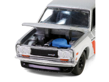 GreenLight 1970 Nissan Datsun 510 #28 "Texaco" Silver Metallic and White with Red Stripes "Texaco Special Edition" Series 1 1/64 Diecast Model Car by <h2>1970 Greenlight</h2> <p>High-quality perfect f