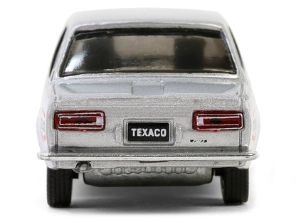 GreenLight 1970 Nissan Datsun 510 #28 "Texaco" Silver Metallic and White with Red Stripes "Texaco Special Edition" Series 1 1/64 Diecast Model Car by <h2>1970 Greenlight</h2> <p>High-quality perfect f