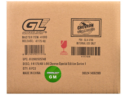 GreenLight "Chevron Special Edition" Series 1 Set of 6 pieces 1/64 Diecast Model Cars by <h2>"Chevron Greenlight</h2> <p>High-quality car perfect for collectors and enthusiasts. Features detailed inte