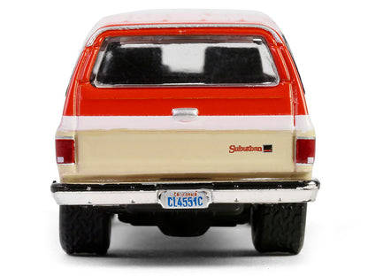 GreenLight 1988 GMC Suburban Sierra Classic C10 "Chevron" Orange and Beige with White Stripes "Chevron Special Edition" Series 1 1/64 Diecast Model Car by <h2>1988 Greenlight</h2> <p>High-quality perf