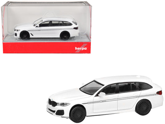 BMW Alpina B5 Touring White 1/87 (HO) Plastic Model Car by Herpa T&y