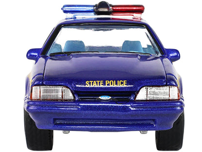 GreenLight 1988 Ford Mustang "New York State Police" Blue with Yellow Stripes and Interior "Hot Pursuit" Series 8 1/64 Diecast Model Car by <h2>1988 Greenlight</h2> <p>High-quality perfect for collect