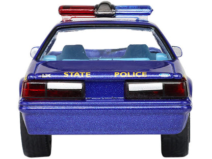 GreenLight 1988 Ford Mustang "New York State Police" Blue with Yellow Stripes and Interior "Hot Pursuit" Series 8 1/64 Diecast Model Car by <h2>1988 Greenlight</h2> <p>High-quality perfect for collect