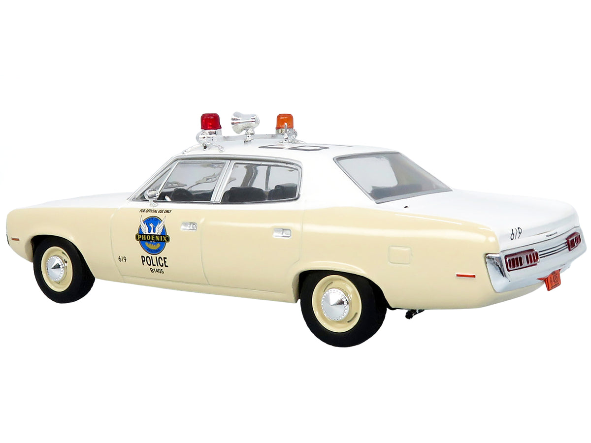 1972 AMC Matador Police Car White and Beige 1/43 Diecast by Iconic Replicas