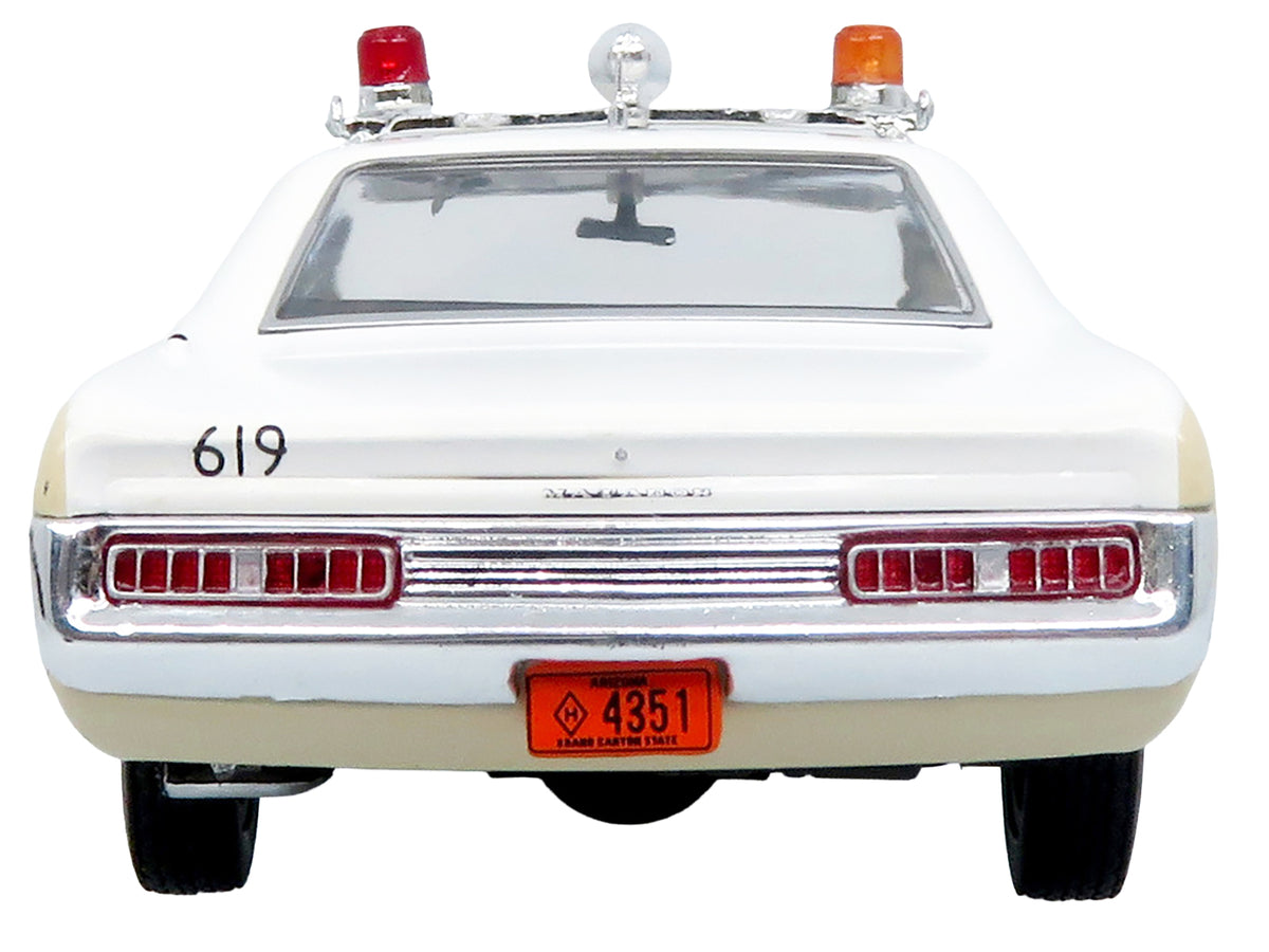 1972 AMC Matador Police Car White and Beige 1/43 Diecast by Iconic Replicas