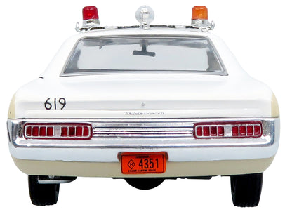 1972 AMC Matador Police Car White and Beige 1/43 Diecast by Iconic Replicas
