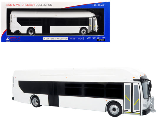 New Flyer Xcelsior Transit Bus Bank White "The Bus & Motorcoach Collection" Limited Edition to 504 Pieces Worldwide 1/43 Model by Iconic Replicas T&y