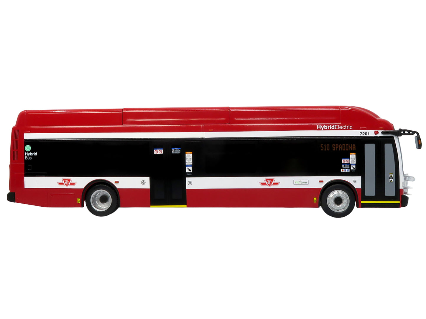 New Flyer Xcelsior Transit Bus Bank "TTC – Toronto Transit Commission" Red and White "The Bus & Motorcoach Collection" Limited Edition to 504 Pieces Worldwide 1/43 Model by Iconic Replicas