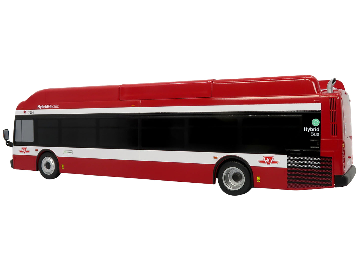New Flyer Xcelsior Transit Bus Bank "TTC – Toronto Transit Commission" Red and White "The Bus & Motorcoach Collection" Limited Edition to 504 Pieces Worldwide 1/43 Model by Iconic Replicas