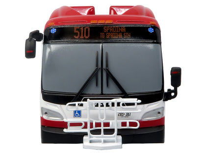New Flyer Xcelsior Transit Bus Bank "TTC – Toronto Transit Commission" Red and White "The Bus & Motorcoach Collection" Limited Edition to 504 Pieces Worldwide 1/43 Model by Iconic Replicas