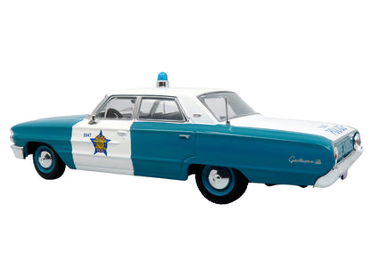1964 Ford Galaxie 500 Police Car "Chicago Police Department" Blue and White "Five0" Series Limited Edition to 504 pieces Worldwide 1/43 Diecast Model by Iconic Replicas