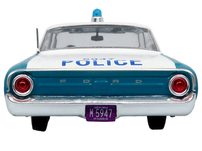 1964 Ford Galaxie 500 Police Car "Chicago Police Department" Blue and White "Five0" Series Limited Edition to 504 pieces Worldwide 1/43 Diecast Model by Iconic Replicas