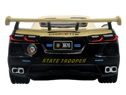 2023 Chevrolet Corvette C8 Stingray Police Interceptor "Florida Highway Patrol (FHP)" Black with Cream Top 1/43 T&y Diecast Model by Iconic Replicas