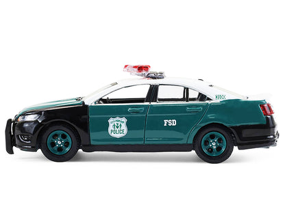 GreenLight 2014 Ford Taurus "New York Police Department (NYPD) Vintage Tribute Livery" Green and Black with White Top "Hot Pursuit" Series 47 1/64 Diecast Model Car by <h2>2014 Greenlight</h2> <p>High