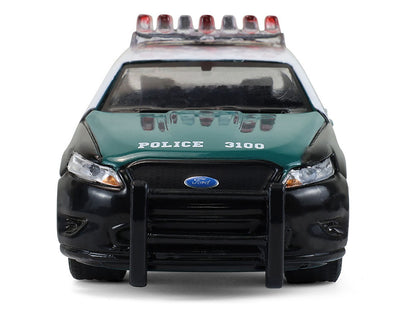 GreenLight 2014 Ford Taurus "New York Police Department (NYPD) Vintage Tribute Livery" Green and Black with White Top "Hot Pursuit" Series 47 1/64 Diecast Model Car by <h2>2014 Greenlight</h2> <p>High