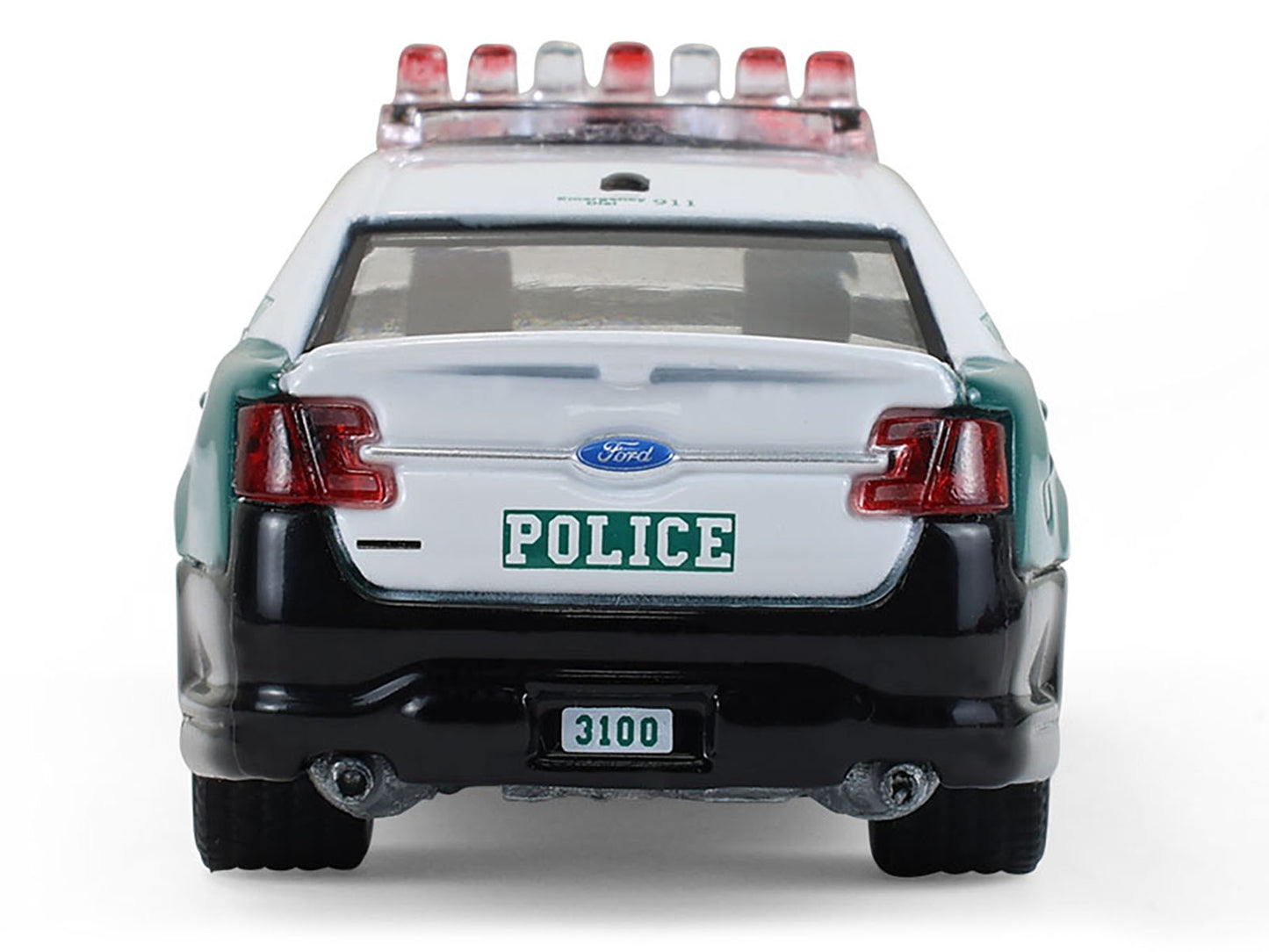 GreenLight 2014 Ford Taurus "New York Police Department (NYPD) Vintage Tribute Livery" Green and Black with White Top "Hot Pursuit" Series 47 1/64 Diecast Model Car by <h2>2014 Greenlight</h2> <p>High