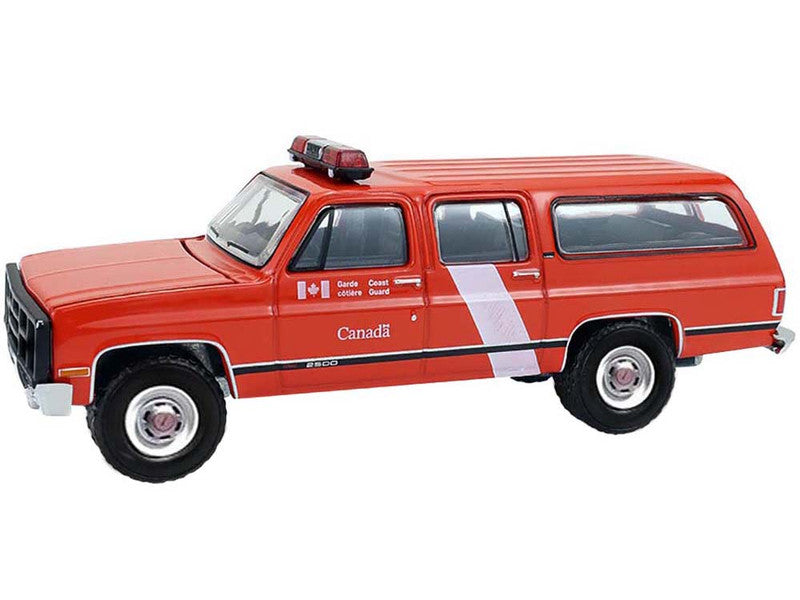 GreenLight 1991 GMC Suburban "Canada Coast Guard" Red with White Stripes "Hot Pursuit - Canada Special Edition" Series 1/64 Diecast Model Car by <h2>1991 Greenlight</h2> <p>High-quality perfect for co