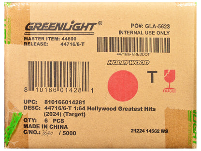 GreenLight "Hollywood Greatest Hits" (2024) Set of 6 pieces 1/64 Diecast Model Cars by <h2>"Hollywood Greenlight</h2> <p>High-quality car perfect for collectors and enthusiasts. Features detailed inte