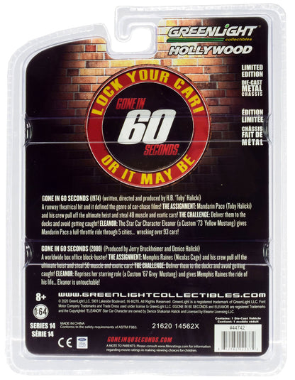 1967 Ford Mustang Custom "Eleanor" "Gone in 60 Sixty Seconds" (2000) Movie 1/64 Diecast Car Model by Greenlight