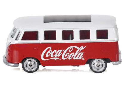 1963 Volkswagen Type 2 Van "Coca-Cola" Red and White 1/50 T&y Diecast Model by Motorcity Classics