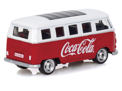1963 Volkswagen Type 2 Van "Coca-Cola" Red and White 1/50 T&y Diecast Model by Motorcity Classics