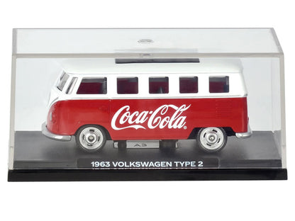 1963 Volkswagen Type 2 Van "Coca-Cola" Red and White 1/50 T&y Diecast Model by Motorcity Classics