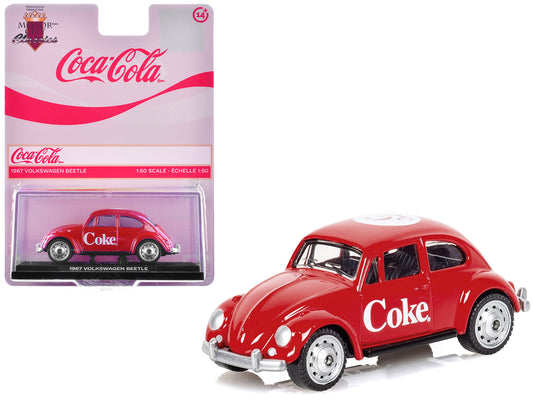 1967 Volkswagen Beetle "Coca-Cola" Red 1/50 T&y Diecast Model by Motorcity Classics
