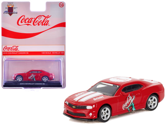 2013 Chevrolet Camaro SS "Coca-Cola" Red with White Stripes 1/64 T&y Diecast Model by Motorcity Classics