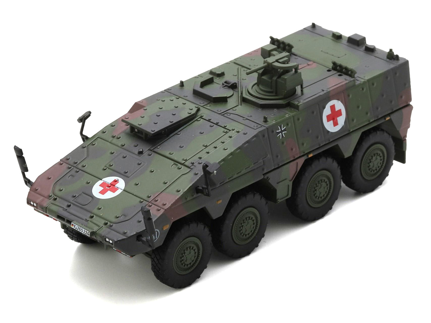 Tpz. Tank Boxer "Medic Unit - German Army" Green Camouflage 1/87 (HO) Scale T&y Diecast Model Car by Schuco