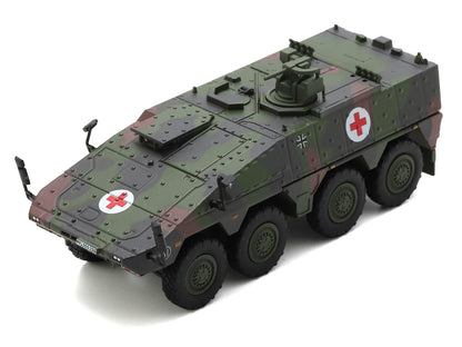 Tpz. Tank Boxer "Medic Unit - German Army" Green Camouflage 1/87 (HO) Scale T&y Diecast Model Car by Schuco