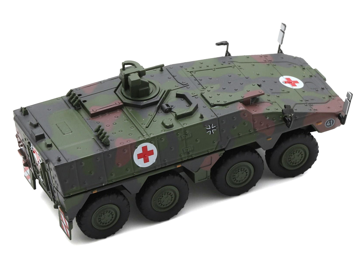 Tpz. Tank Boxer "Medic Unit - German Army" Green Camouflage 1/87 (HO) Scale T&y Diecast Model Car by Schuco
