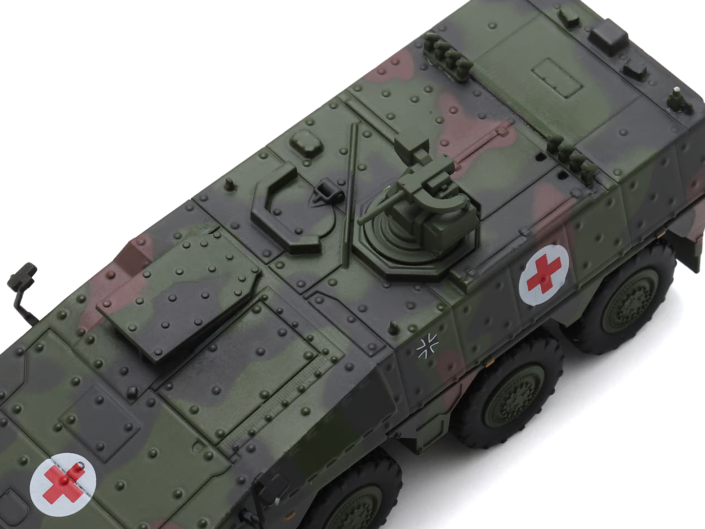 Tpz. Tank Boxer "Medic Unit - German Army" Green Camouflage 1/87 (HO) Scale T&y Diecast Model Car by Schuco