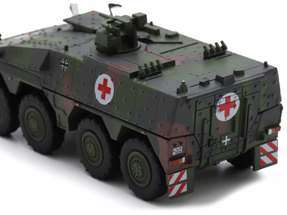 Tpz. Tank Boxer "Medic Unit - German Army" Green Camouflage 1/87 (HO) Scale T&y Diecast Model Car by Schuco