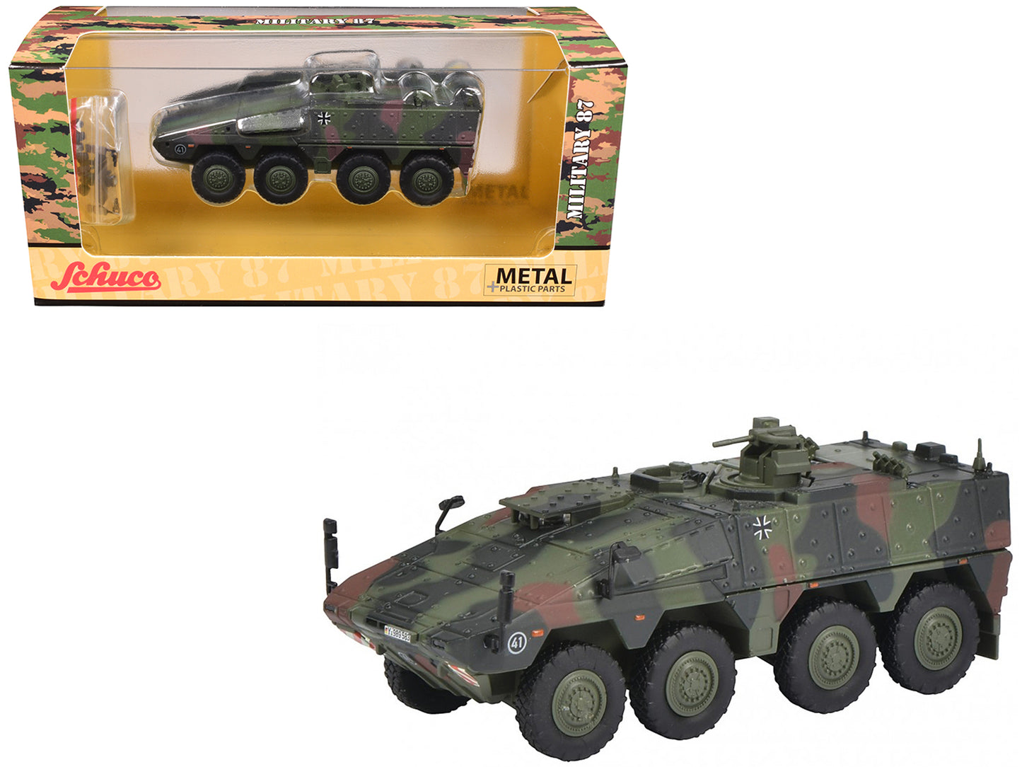 Tpz. Tank Boxer "German Army" Green Camouflage 1/87 (HO) Scale T&y Diecast Model Car by Schuco