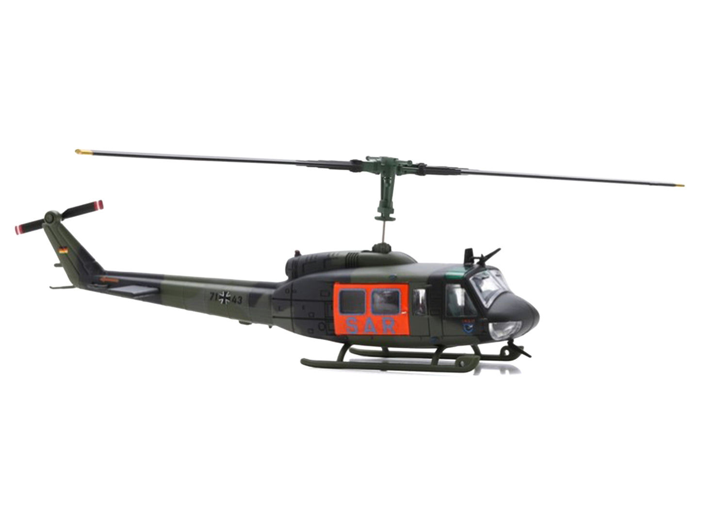 Bell UH 1D Helicopter "SAR - German Army" Green Camouflage 1/87 (HO) Scale T&y Diecast Model Car by Schuco