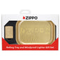 Zippo Laser Engraved Rolling Tray & Lighter Gift Set - High Polish Brass
