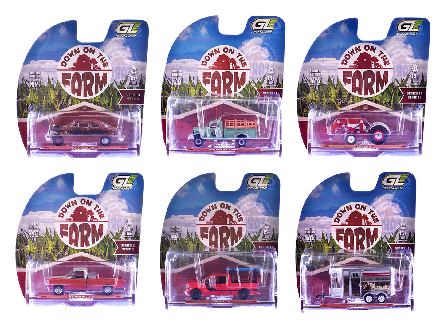 GreenLight "Down on the Farm" Series 11 Set of 6 pieces 1/64 Diecast Models by <h2>"Down Greenlight</h2> <p>High-quality model car perfect for collectors and enthusiasts. Features detailed interior ex