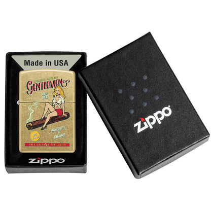 Zippo Whiskey and Cigars Party Pin-up Girl - Street Brass