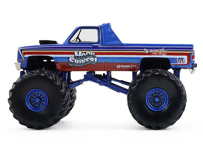 GreenLight 1982 GMC Sierra 2500 Monster Truck "Moonshiner!" Blue Metallic with Stripes "Kings of Crunch" Series 16 1/64 Diecast Model Car by <h2>1982 Greenlight</h2> <p>High-quality perfect for collec