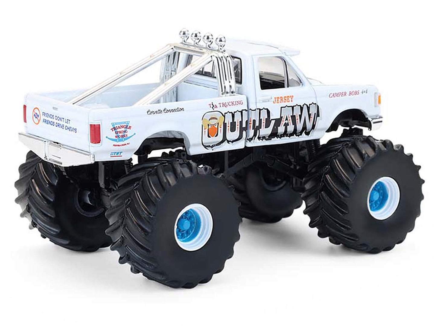 GreenLight 1988 Ford F-150 Monster Truck "Jersey Outlaw" White "Kings of Crunch" Series 16 1/64 Diecast Model Car by <h2>1988 Greenlight</h2> <p>High-quality perfect for collectors and enthusiasts. Fe