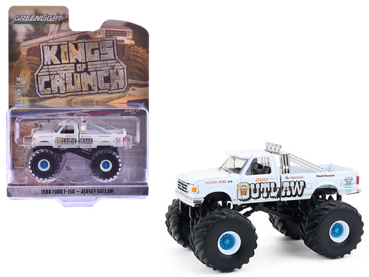 1988 Ford F-150 Monster Truck "Jersey Outlaw" White "Kings of Crunch" Series 16 1/64 T&y Diecast Model Car by Greenlight
