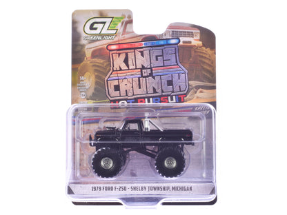 GreenLight 1979 Ford F-250 Monster Truck "Shelby Township Police Michigan" Black "Kings of Crunch - Hot Pursuit" Special Edition 1/64 Diecast Model Car by <h2>1979 Greenlight</h2> <p>High-quality perf