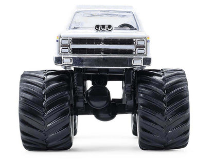 GreenLight 1986 Chevrolet Silverado Monster Truck "Royal Canadian Mounted Police" White with Stripes "Kings of Crunch - Hot Pursuit" Special Edition 1/64 Diecast Model Car by <h2>1986 Greenlight</h2>