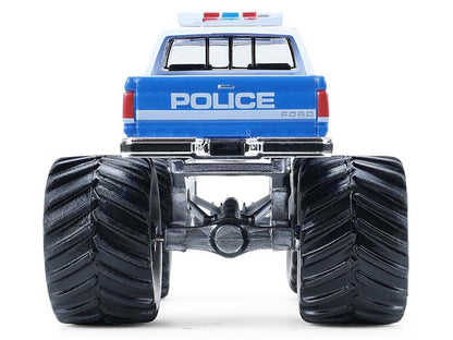 GreenLight 1990 Ford F-350 Monster Truck "NYPD (New York Police Department)" Blue with White Top "Kings of Crunch - Hot Pursuit" Special Edition 1/64 Diecast Model Car by <h2>1990 Greenlight</h2> <p>H