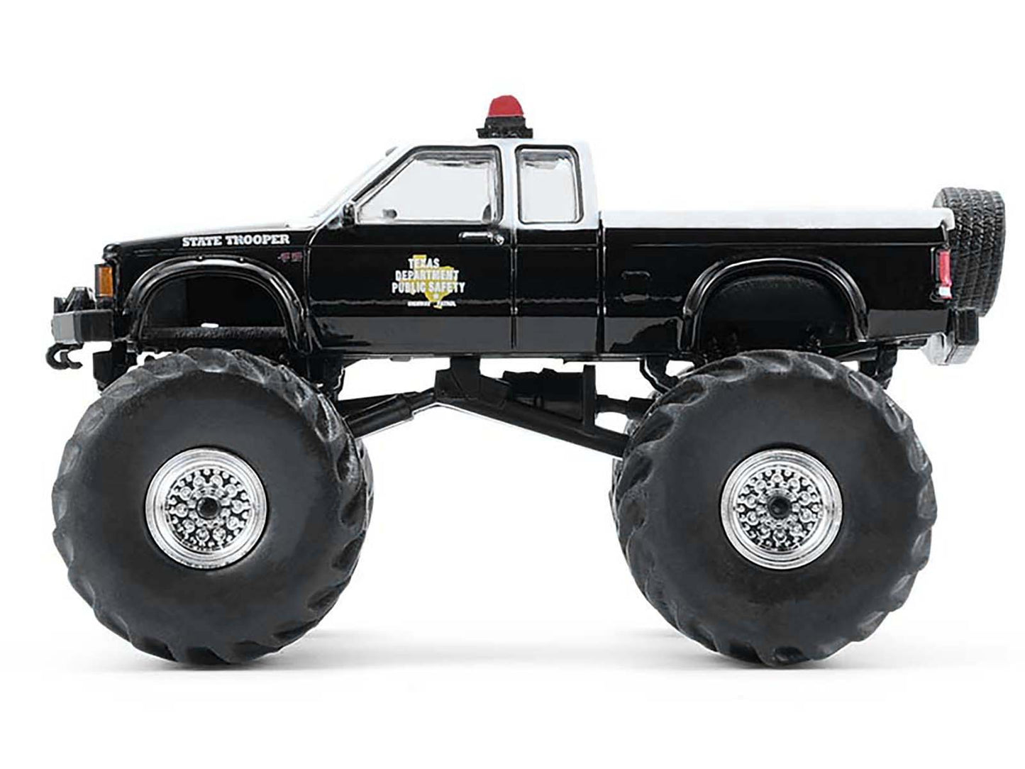 GreenLight 1990 GMC S-15 Monster Truck "Texas Department of Public Safety" Black and White "Kings Crunch - Hot Pursuit" Special Edition 1/64 Diecast Model Car by <h2>1990 Greenlight</h2> <p>High-quali